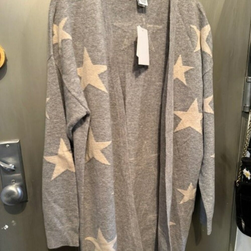 Magaschino 100% cashmere open front Star cardigan Sweater - Picture 11 of 16